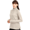 North End Women's Oatmeal Rhythm Waffle Quarter-Zip Pullover