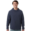 North End Men's Classic Navy Heather Spirit Textured Hooded Pullover