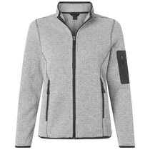 North End Women's Grey/White Jasper Full-Zip Fleece Jacket