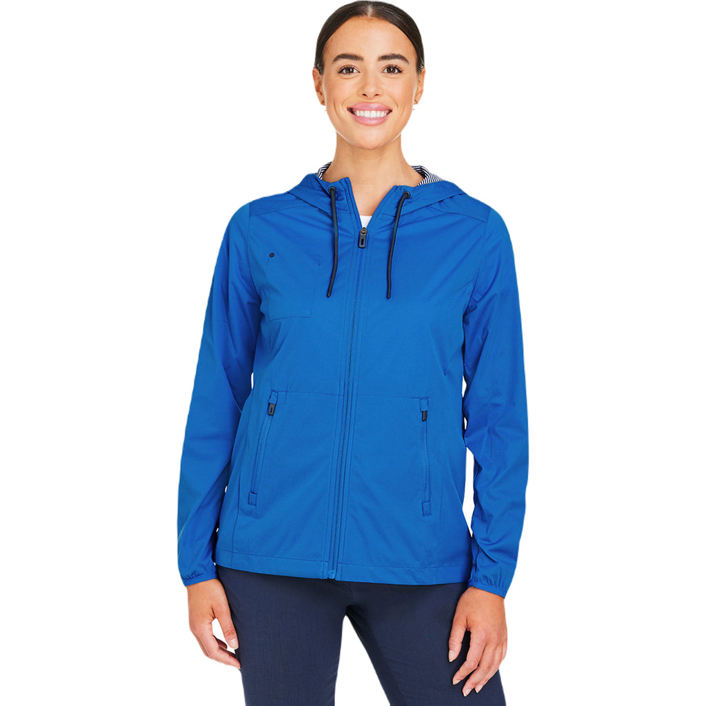 North End Women's Light Nautical Blue Heather Network Lightweight Jacket