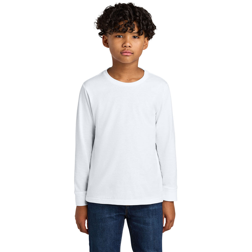 Next Level Youth White Cotton Long Sleeve Tee