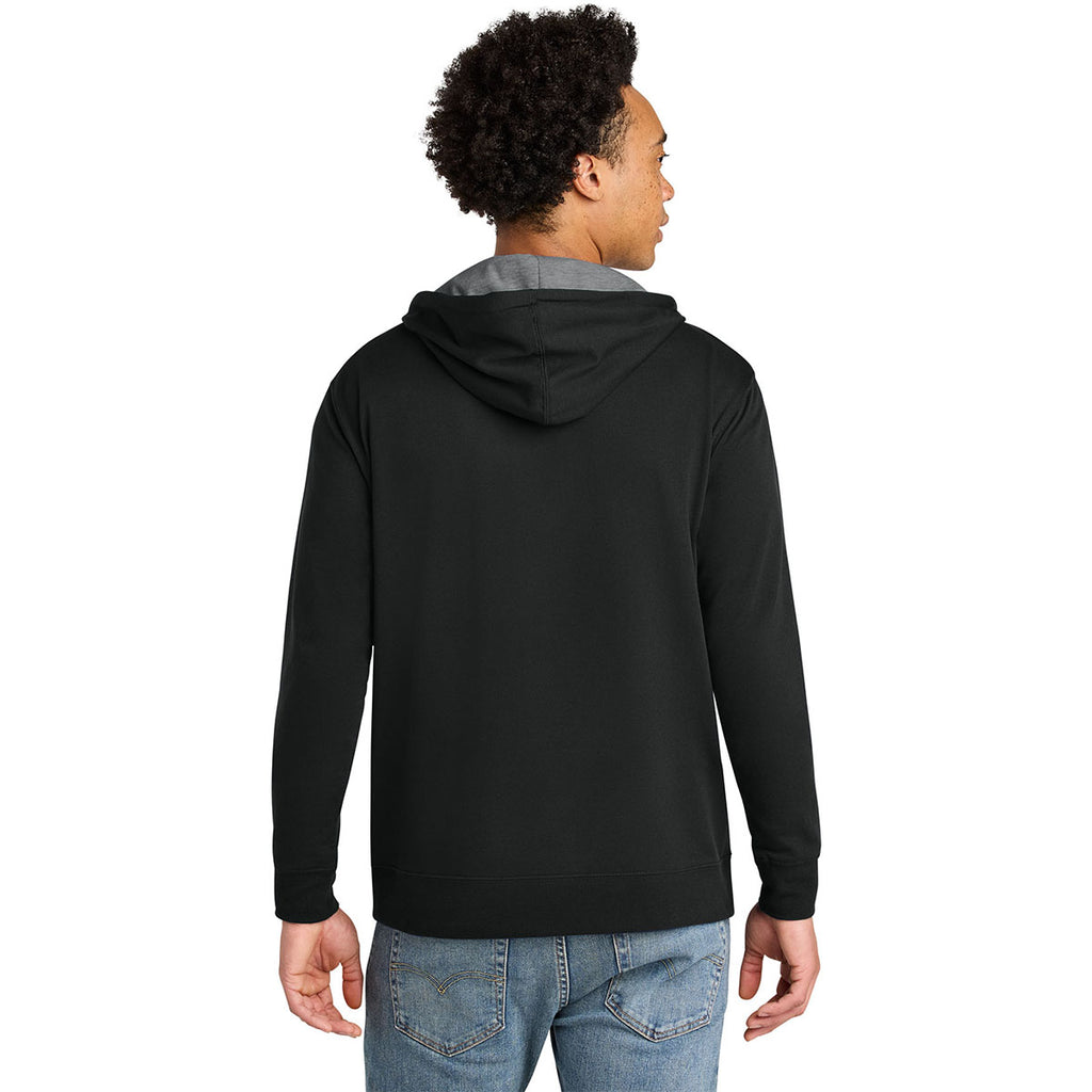 Next Level Men's Black/Heather Gray Laguna Hoodie