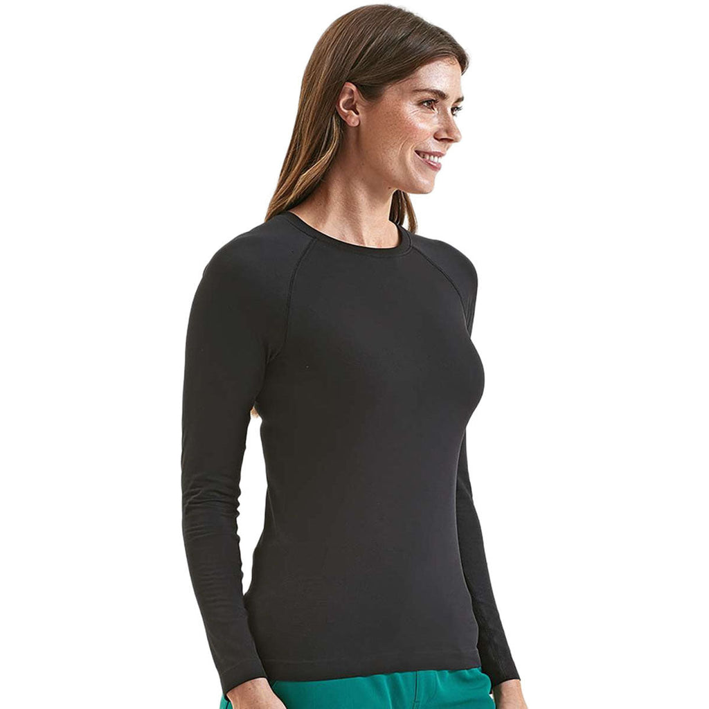 Onna Women's Black Unstoppable Long Sleeve Fresh Underscrub Base Layer T-Shirt