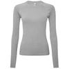 Onna Women's Heather Grey Unstoppable Long Sleeve Fresh Underscrub Base Layer T-Shirt