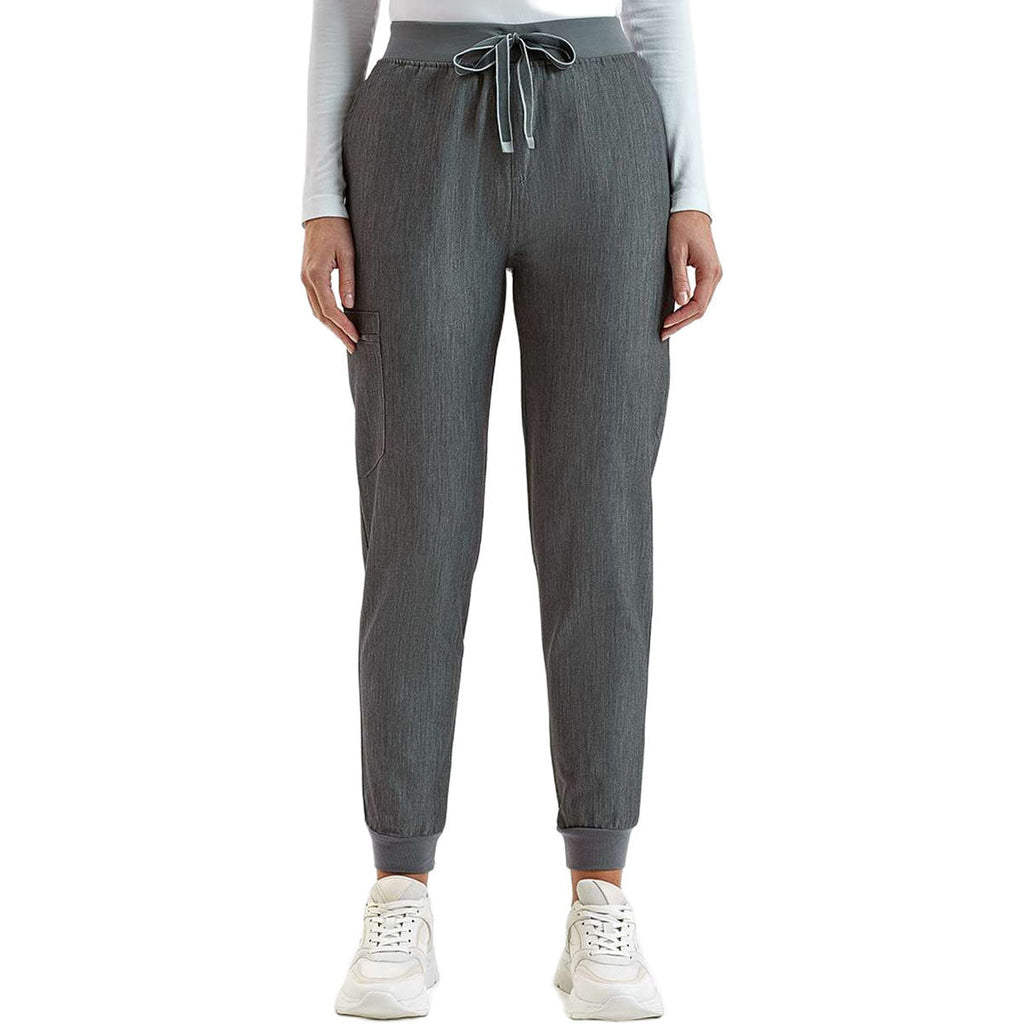 Onna Women's Dynamo Grey Energized Stretch Jogger Scrub Pants