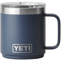 YETI Navy Rambler 10 oz Stackable Mug with Durasip Ceramic Lining