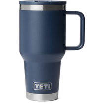 YETI Navy Rambler 30 oz Travel Straw Mug with Color-Matched Straw Lid