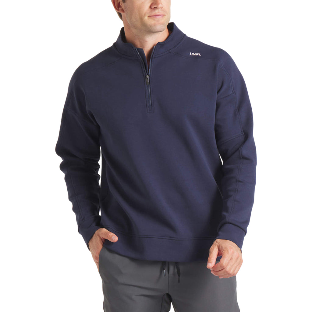 UNRL Men's Midnight Navy Outbound Quarter Zip