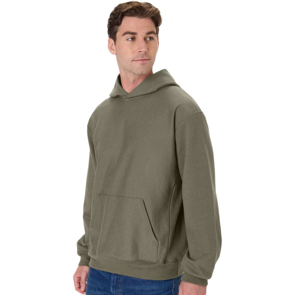 Hanes Unisex Fatigue Green Beefy Sweats Premium Heavyweight Hooded Sweatshirt
