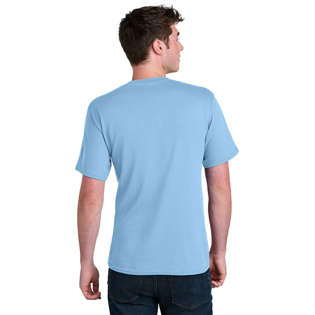 Port & Company Men's Light Blue Core Blend Recycled Tee