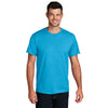 Port & Company Men's Aquatic Blue Ring Spun Cotton Tee