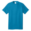 Port & Company Men's Neon Blue Core Cotton Tee