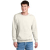 Port & Company Unisex Oatmeal Heather Core Fleece Crewneck Pocket Sweatshirt