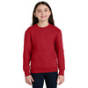 Port & Company Youth Red Core Fleece Crewneck Pocket Sweatshirt