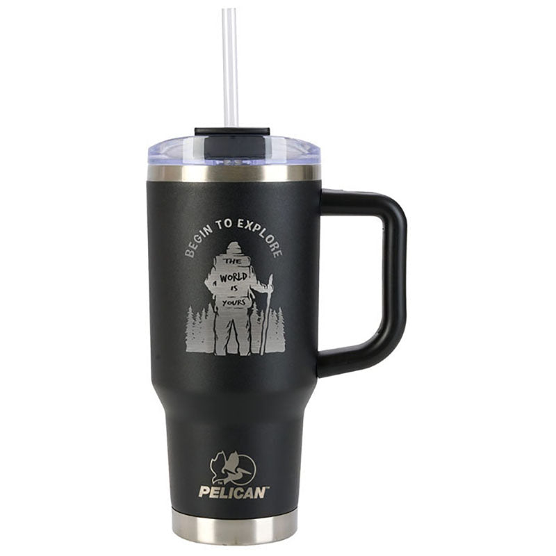 Pelican Porter Black 30 oz. Recycled Double Wall Stainless Steel Travel Tumbler