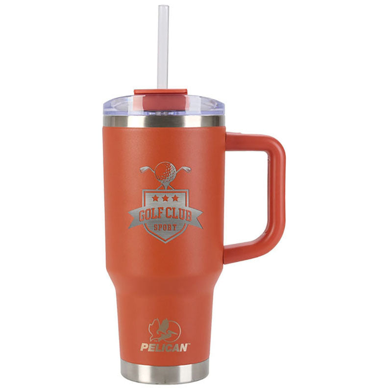 Pelican Porter Orange 30 oz. Recycled Double Wall Stainless Steel Travel Tumbler