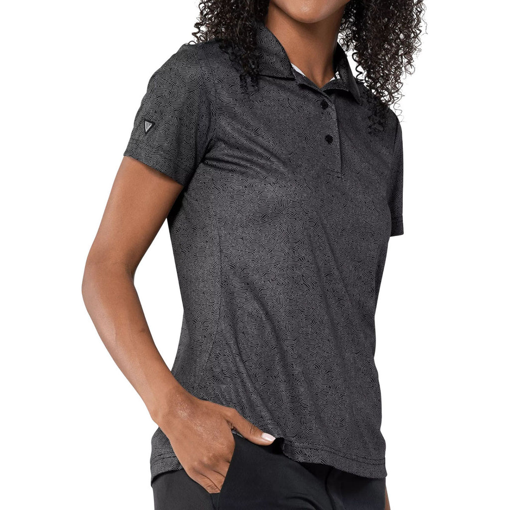 Levelwear Women's Black Graph Polo