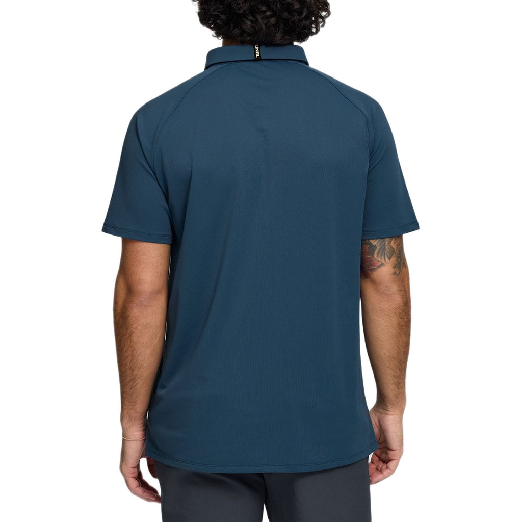 UNRL Men's Cavern Blue Pique Pro Polo