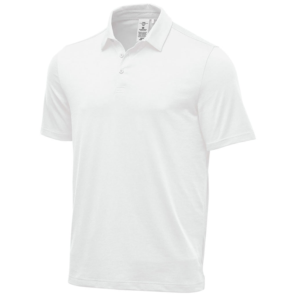 Stormtech Men's White Settebello Short Sleeve Polo