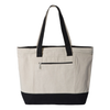 Q-Tees Black/Natural 19L Zippered Tote