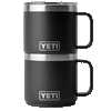 Quick Ship YETI Black Rambler 14 oz Stackable Mug