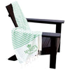 The Magnet Group Green/White Stripes Recycled Beach Blanket