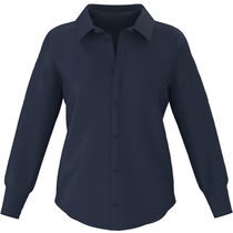 A. PUTNAM Women's Dress Blues Raglan Button Up