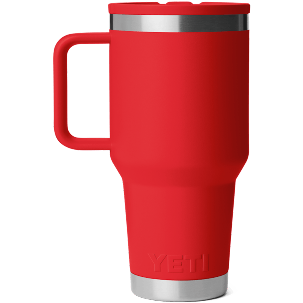 YETI Rescue Red Rambler 30 oz Travel Straw Mug with Color-Matched Straw Lid