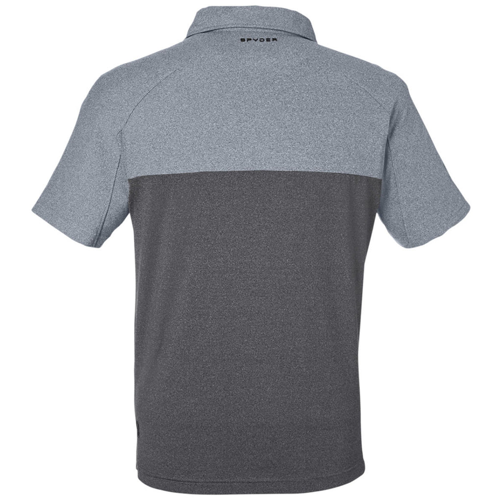 Spyder Men's Polar Frost/Black Frost Spyre Flex Colorblock Polo