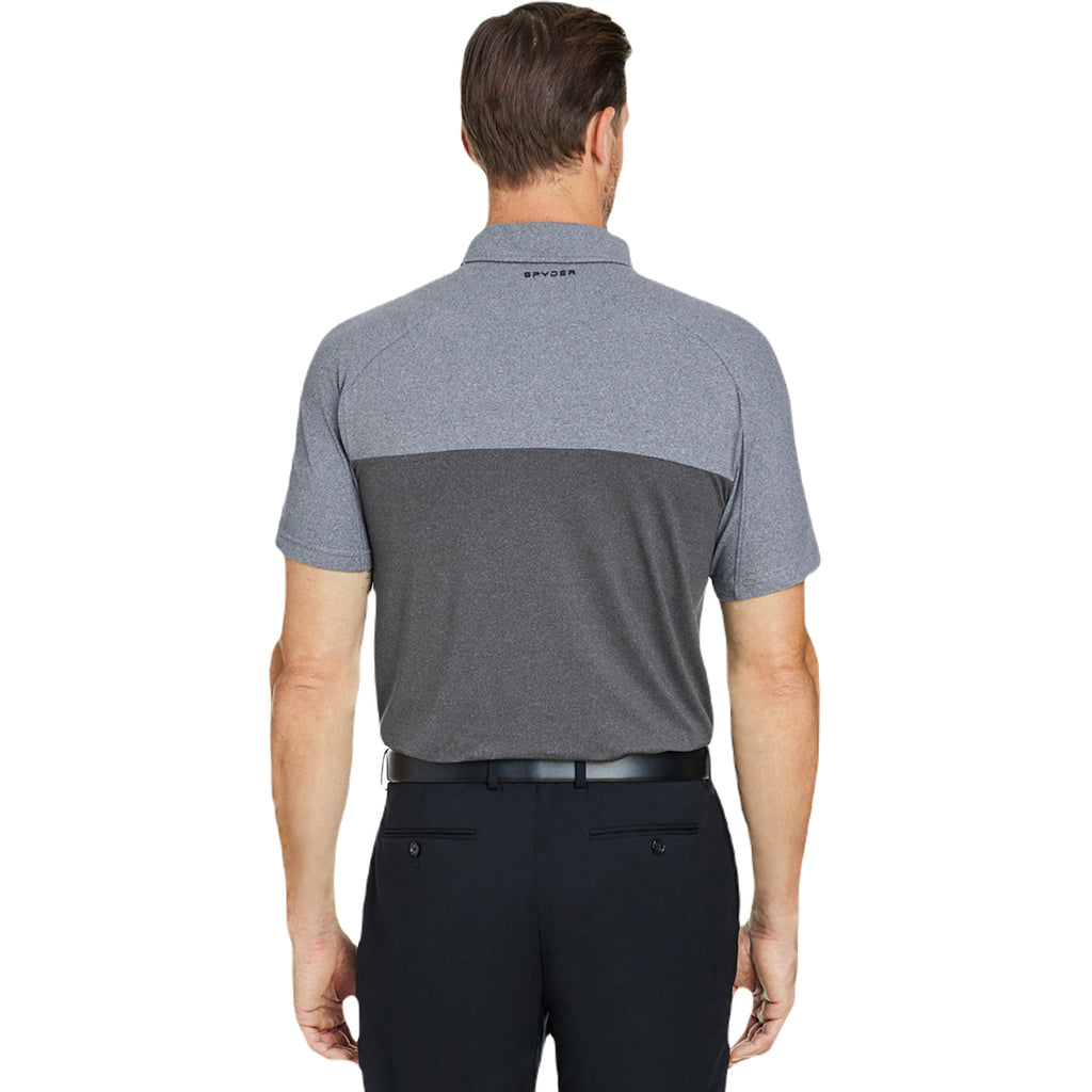 Spyder Men's Polar Frost/Black Frost Spyre Flex Colorblock Polo