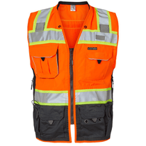 Kishigo Unisex Orange Premium Black Series Surveryors Vest