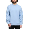UNRL Men's Sky Blue Sueded Crewneck