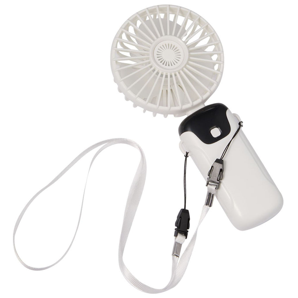 Bullet White Rechargeable Personal LED Fan
