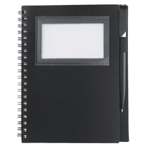 Bullet Black 5.5'' x 7'' FSC Mix Star Spiral Notebook with Pen