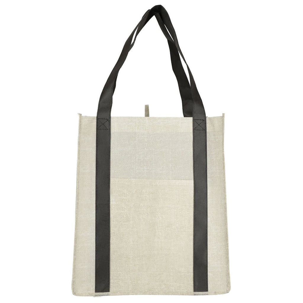 Bullet Black Neptune Recycled Non-Woven Grocery Tote