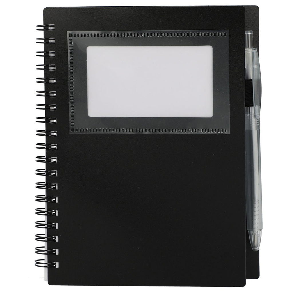 Bullet Black Recycled Star Spiral Notebook with Pen