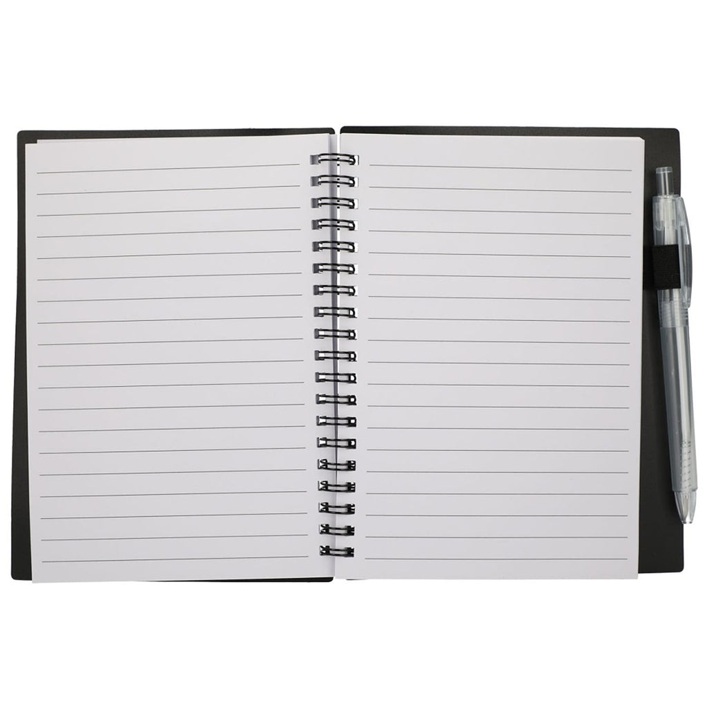 Bullet Black Recycled Star Spiral Notebook with Pen