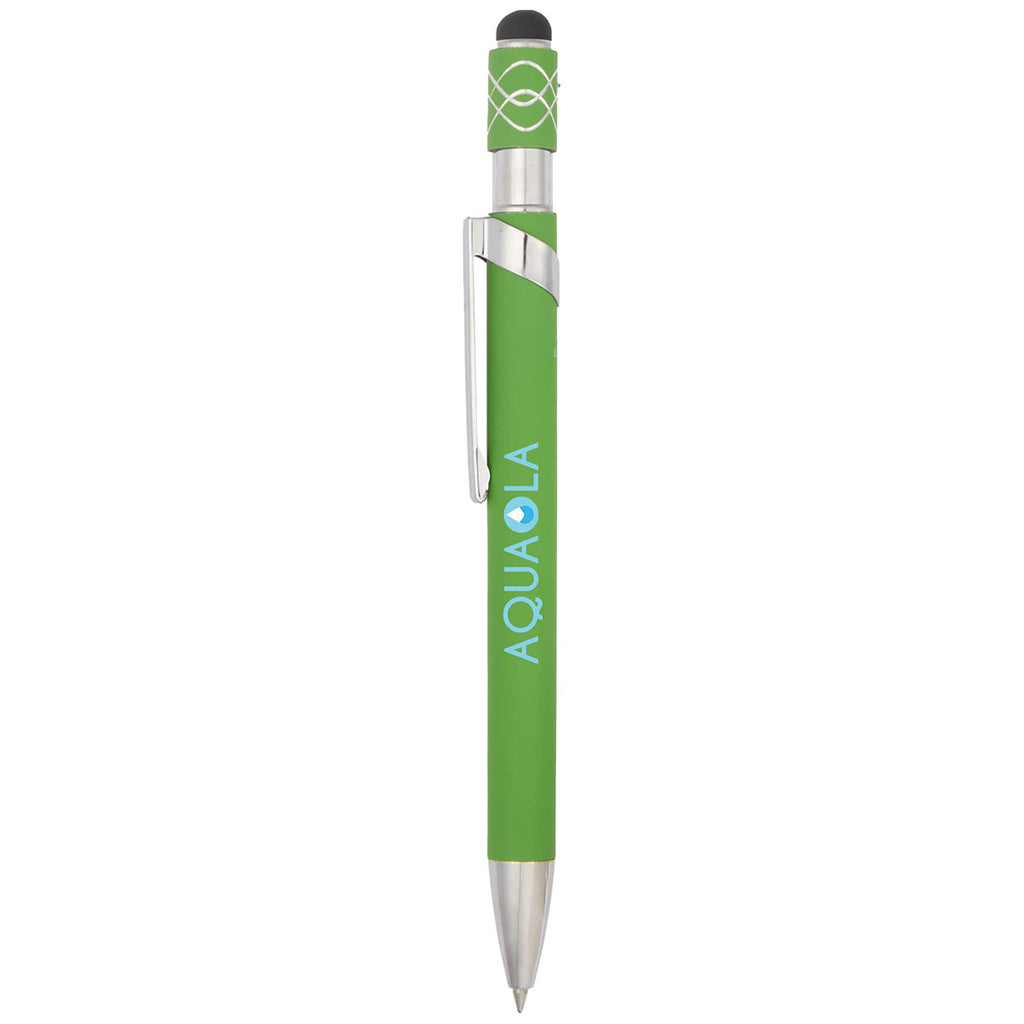 Bullet Green Simple Fidget Recycled Stylus Gel Pen
