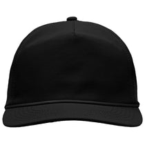 Sportsman Black Five-Panel Ripstop Cap