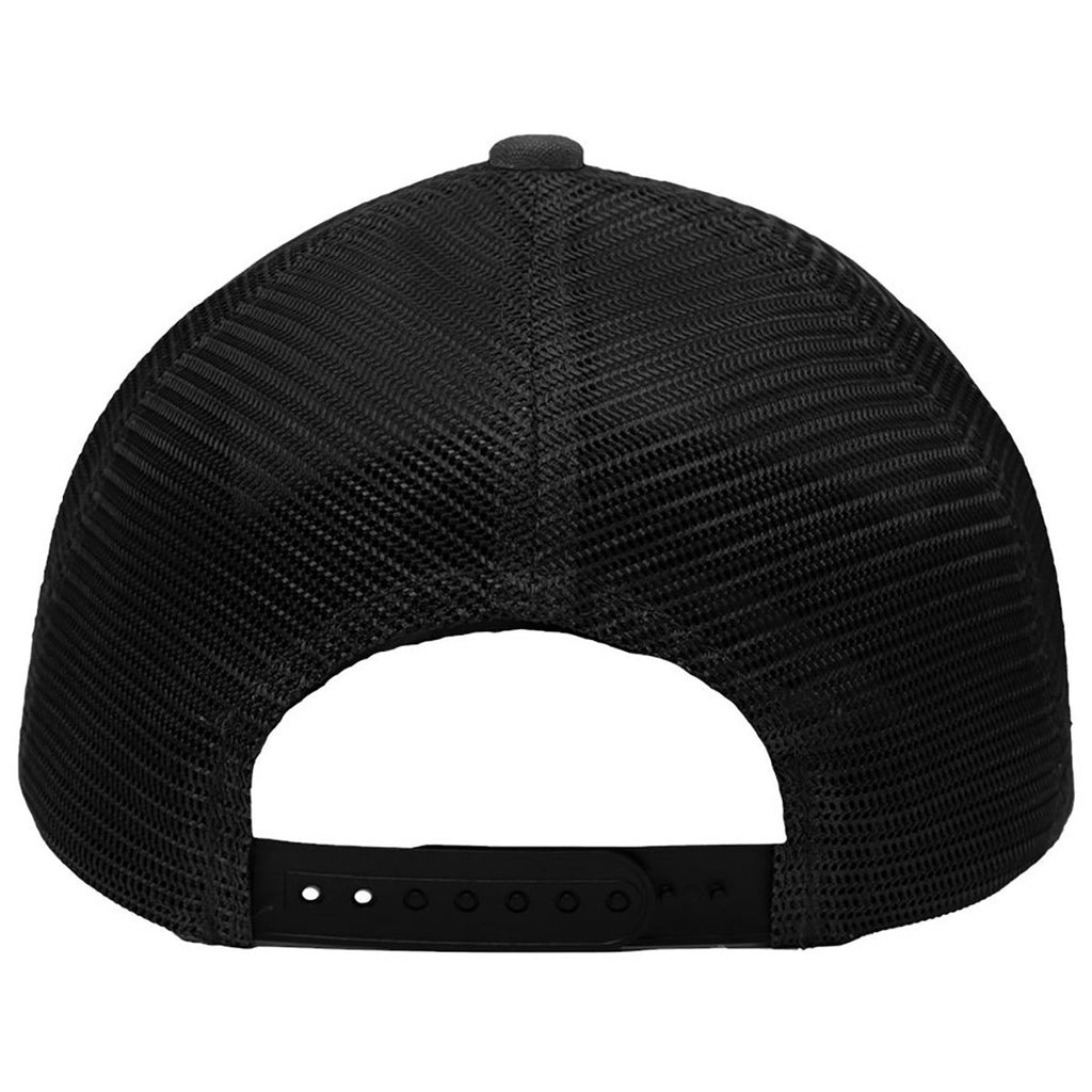 Sportsman Charcoal/Black Modern Six-Panel Trucker Fit Cap