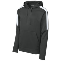 Sport-Tek Men's Iron Grey/ White Sport-Wick Fleece United Pullover Hoodie