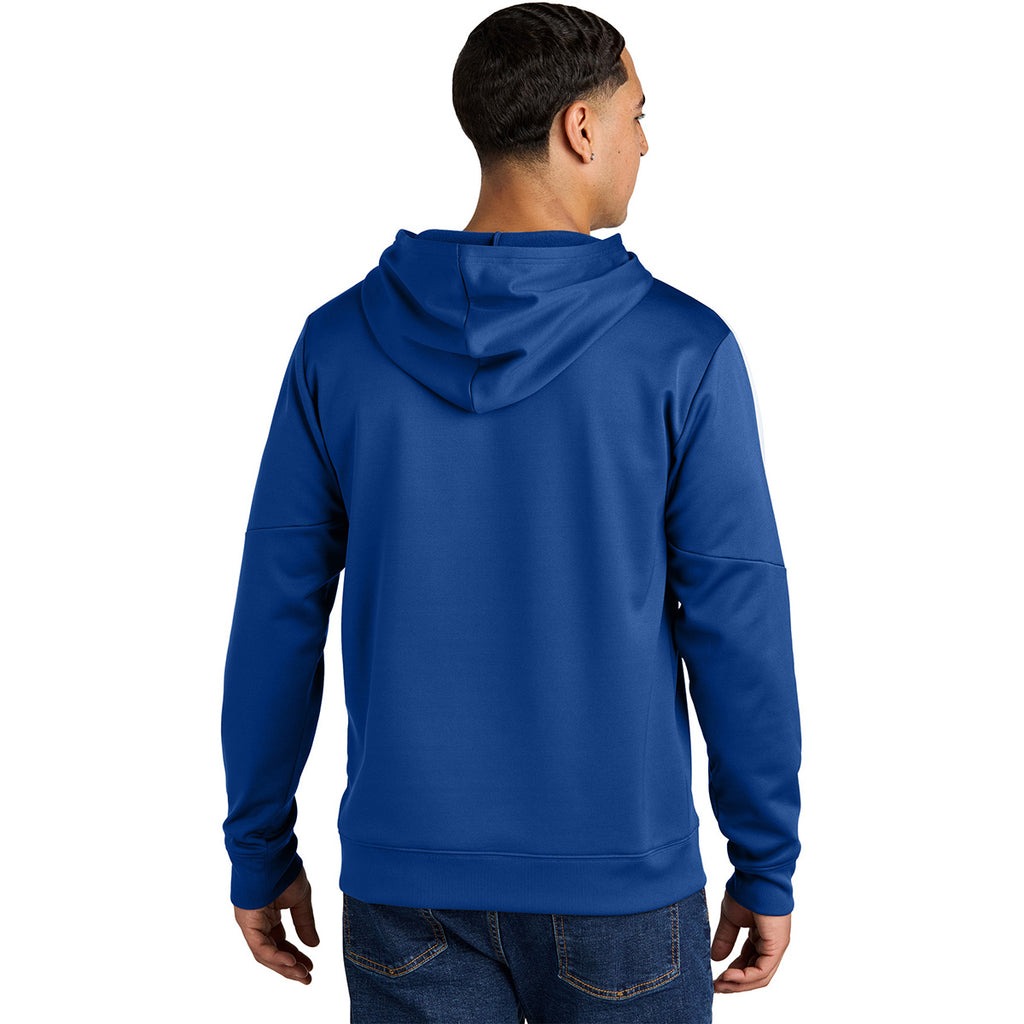 Sport-Tek Men's True Royal/ White Sport-Wick Fleece United Pullover Hoodie