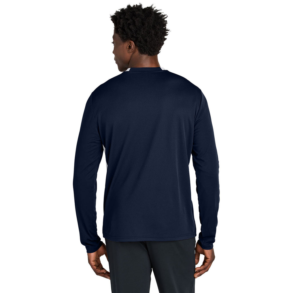 Sport-Tek Men's True Navy/White Club 1/4-Zip Pullover