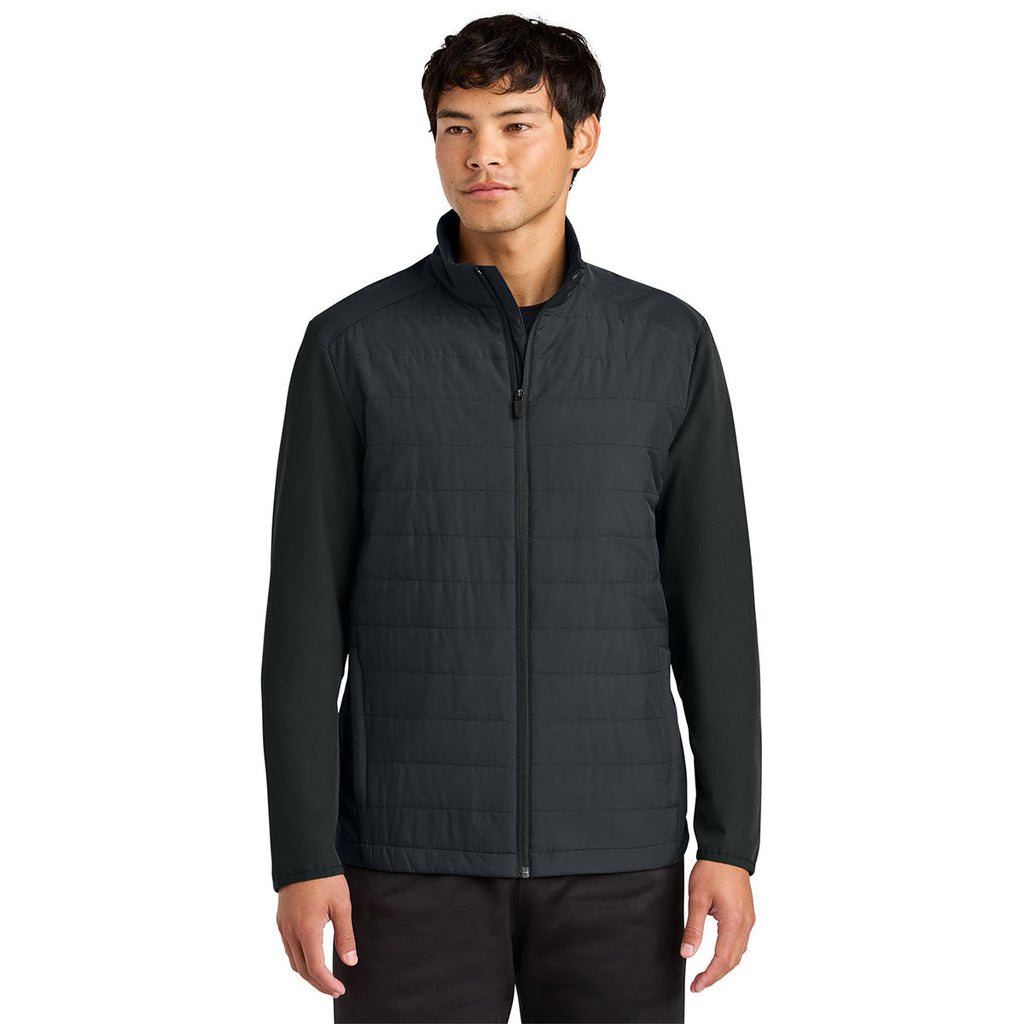 Sport-Tek Men's Black Teknical Hybrid Jacket