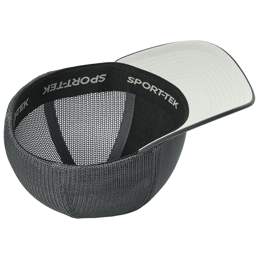 Sport-Tek Iron Grey/Iron Grey Stretch-Tek Mesh Back Cap