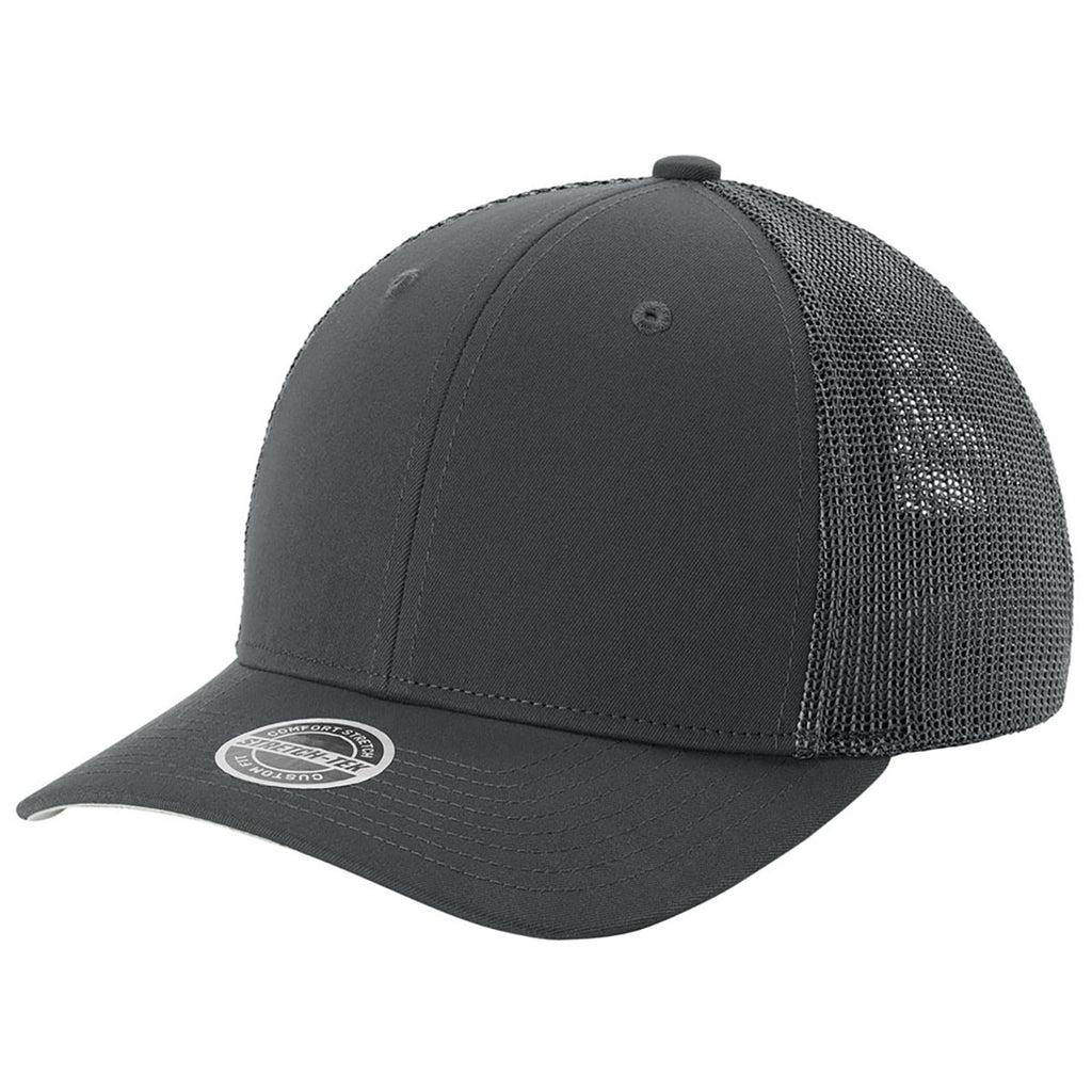 Sport-Tek Iron Grey/Iron Grey Stretch-Tek Mesh Back Cap