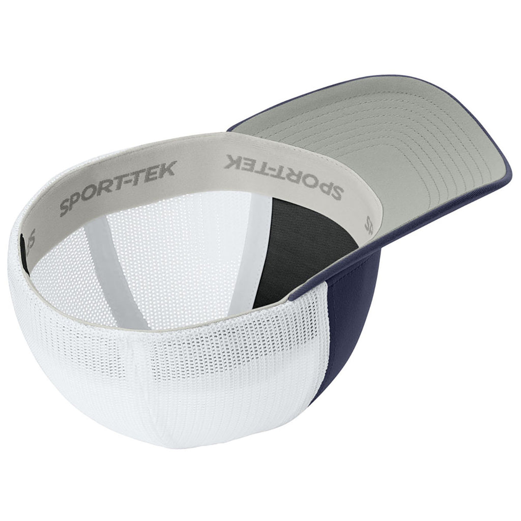 Sport-Tek True Royal/White Stretch-Tek Mesh Back Cap