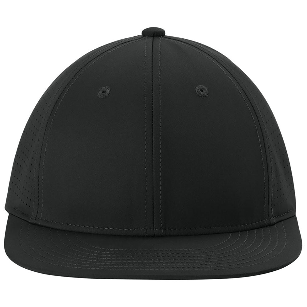 Sport-Tek Black Pro-Cut Stretch-Tek Cap