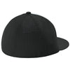 Sport-Tek White/Black/Black Pro-Cut Stretch-Tek Cap