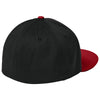 Sport-Tek Black/Deep Red/Black Impact Mesh Stretch-Tek Cap